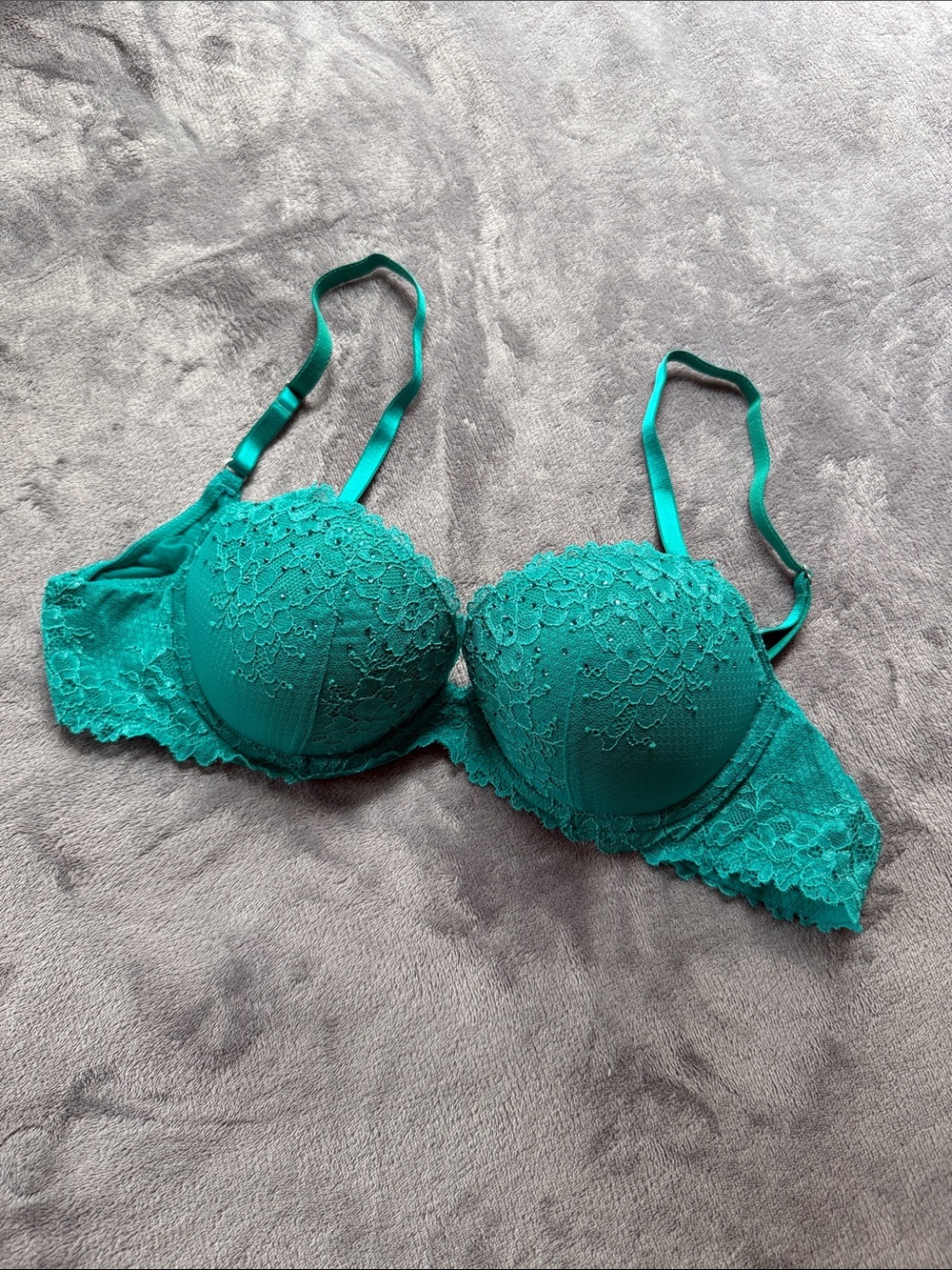 aerie Reece Teal Lace Underwire Bra